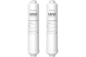 Waterdrop Reminéralisation Inline Filtre à Eau, 1/4” Quick Connect Post Filtre pour RO Osmose Inverse Système de Filtration, Restauration Minéraux Essentiels, WD-MNR35 (2)