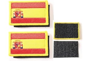 DURABOL PARCHE DE ESPAÑA PARCHE BANDERA ESPAÑA Velcro CON ESCUDO PARCHE DE GANCHO Y BUCLE DE CIERRE