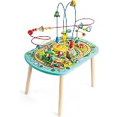 Hape Demiryolu Aktivite Masası, Boncuk Labirenti ve Eğitici Oyuncak, Ahşap Bacaklı