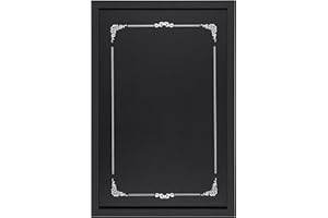 Bi-Office - Lavagna Nera per Gesso Decorative, 600 x 400 mm, Cornice Nera