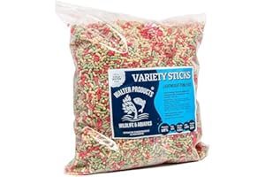 WALTER PRODUCTS WILDLIFE AND AQUATICS Walters Variety Sticks (10L Refill Bag) | Pond Fish Food for Goldfish, Koi and all Cold Water Pond Fish | Floating Fish Food Pond Sticks in Stay Fresh EasyTubs and Refill Bags
