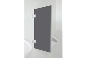 Kemmlit Urinal Trennwand Novara "Quarzgrau" aus Holzwerkstoff, Schamwand WC Herren, TÜV zertifiziert