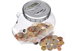 ‎DERICAM DERICAM Automatikzähl-Sparschwein, Ostergeschenk Digitale Sparschwein，Kindergeschenk-Sparschwein mit LCD Anzeige, Geburtstag mit großer Kapazität, Urlaubsdepot Sparschwein