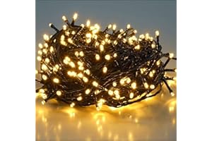 SALCAR Guirlande Lumineuse 5M 50 LED, Éclairage Sapin de Noël, Guirlande Lumineuse Extérieure Étanche avec 8 Modes et Mémoire pour Jardin Intérieur, Balcon, Sapin de Noël, Blanc Chaud