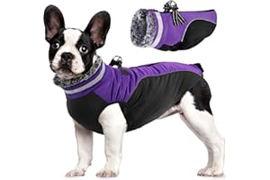 Lairle Dog Coat Waterproof Dog Coats Winter Dog Jacket Dog Clothes Dog Harness Coat Reflective Dog Coat with Harness for Small Medium Large Dogs