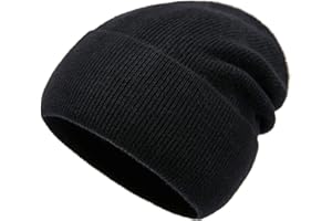 Lallier Bonnet 100% Laine mérinos pour Homme et Femme, Bonnet d'hiver Chaud en Tricot côtelé en Pure Laine avec boîte-Cadeau
