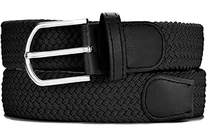 MASADA Ceinture en tissu - Ceinture stretch élastique pour hommes et femmes 3,2 cm de large 90-120 cm cm de long