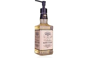 accentra Mydło do rąk SPECIAL BLEND w butelce o wyglądzie butelki whisky, 480 ml mydło do rąk w dozowniku z pompką, mydło w płynie, zapach whisky – do wielokrotnego napełniania, 1 sztuka (1