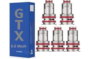 MYP TRADING MYP Vaporesso GTX Coils Replacement, 5 Pack No Nicotine Mesh (0.6 Ohm)