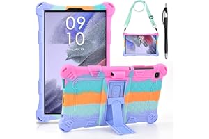 KATUMO Bambini Cover per Samsung Galaxy Tab A7 Lite 8,7 Pollici 2021 (SM-T227, SM-T225, SM-T220) Silicone Custodia Protettiva Antiurto con Cordino e Penna Stilo, Cover Morbida per A7 lite