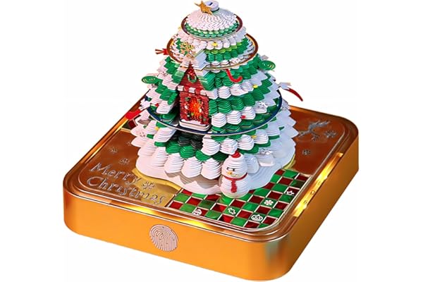 Calendrier de bureau 3D 2026 avec lumière détachable pour décoration de Noël, pendaison de crémaillère, bureau (arbre de Noël coloré)