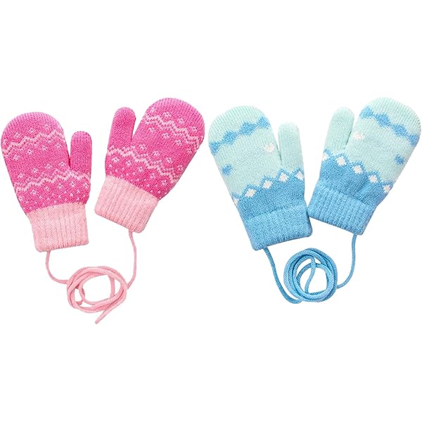 Guanti Senza Dita Per Bambini - 2 Paia Invernali Con Patta | Maglia Calda E Morbida | Per Bambini 3-8 Anni - Foto 11