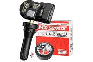 Autel TPMS MX-Sensor Double Fréquence, OE-Niveau Capteurs TPMS pour 99% Voiture, 100% Programmable Capteur de Pneus, Fonctionne avec TS408S TS508WF TS501Pro TS601 Outil TPMS(Valve en Caoutchouc, 1PCS)