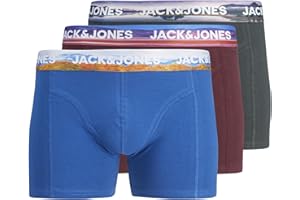 JACK & JONES Bokserki (szorty) Mężczyźni Jacwayne Solid Trunks, 3 sztuki
