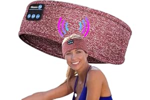 GETSUNA Sleep Headphones, Wireless Bluetooth Music Headphones Snoozeband for Sleeping & Sport, Wireless Music Earphones Perfect for Side Sleeper Yoga Relax (Pink)