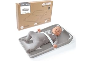 Wickelunterlage Silikon 50x70. Wickelmatte aus weichem Schaumstoff, Wasserabweisend und Abwischbar. Rutschfest. Wickelauflage Grau Glenn. Wickelunterlage 50x70 cm. Wickelauflage 70x50 Alondra