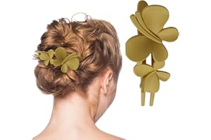 Traziewell Haarspangen Blumen Haarspange Groß Damen Schmetterlings Haarspangen Matte Entenschnabel Hohe Pferdeschwanz für Damen Große Modische Haarklammer Geeignet zum Stylen der Haare 0618