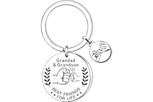 AMZQ Grandad Gifts from Grandson Grandad Birthday Gifts Keyring Christmas Father's Day Gifts