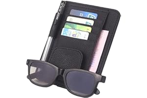 WUDQIJI Auto Sun Visor Organizer Auto Sonnenblende Organizer Auto-Sonnenblende-Organizer Auto Sonnenblende Tasche Sonnenblendentasche für Mobiltelefone Karten Bankkarten Sonnenbrillen (Stil 2)
