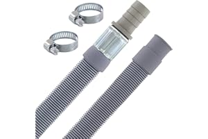 DL-pro 2 m dräneringsslang förlängning Ø 19/19–22 mm med slangklämma universal avloppsslang -20° till +90° C för diskmaskin t