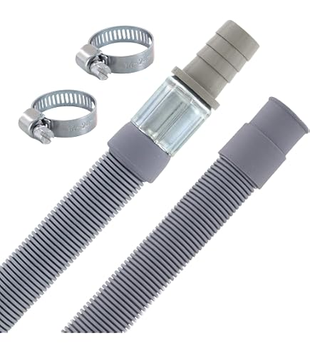 Tubo Flessibile Per Scarico Lavatrice E Lavastoviglie – Grigio, Lunghezza Regolabile 150-400 Cm (60-157″)