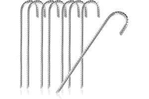 COM-FOUR® 8x XL markankare av massivt stål, J-form 30 cm, Ø 1 cm