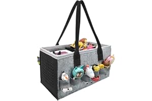 HAREWU Speziell für die Toniebox entwickelte Tragetasche, tote bag, Zum Transport und Schutz von Tonie Starter Set und Zubehör, fasst 20-30 Tonie-Digitalpuppen（Schwarz）