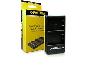 PATONA 1948 Ładowarka do baterii BLS-5 BLS-50 BLS-1 (1100 mAh) Kompatybilna z Olympus OM-System - (USB Dual)