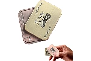 LUQEEG Fidget Toys Magnétiques en Métal, Pièces de Monnaie pour Adultes Fidget Toys, Métal Poker Hand Fidget Toy, Blocs Magnétiques Adult Fidget Slider, Haptic Decompression Sensory