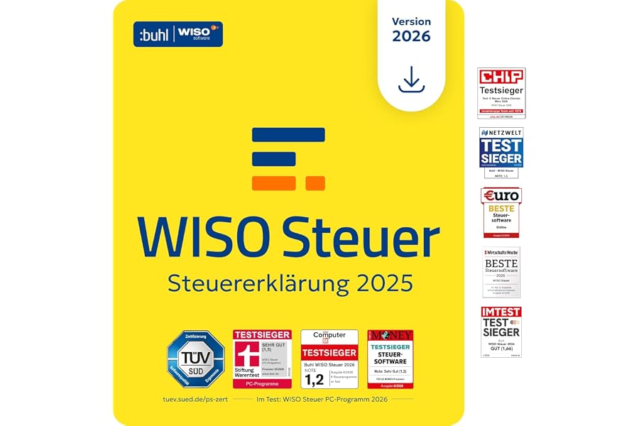 WISO Steuer 2026 (für Steuerjahr 2025) Für Windows, Mac, Smartphones und Tablets | Digitaler Download