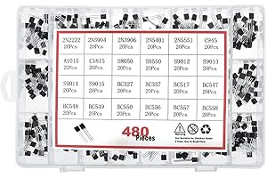 DollaTek 480 szt. 24 rodzaje krzemu in-line zestaw tranzystorów NPN/PNP