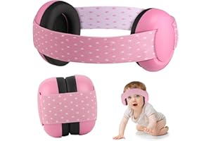 Foreverup Baby Ear Defenders, Noise Cancelling Headphones Protectors for 0 to 18 Months Toddlers Baby, Adjustable Earmuff Silent Protect Sound Cancelling Kids Ear Defenders for Newborn
