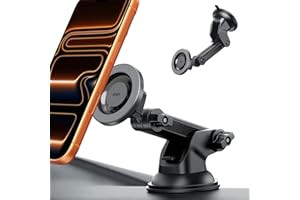 ESR Magnetyczny uchwyt na telefon na deskę rozdzielczą (HaloLock), kompatybilny z uchwytem samochodowym MagSafe, magnetyczny uchwyt samochodowy na przednią szybę do iPhone'a 15/14/13/12, akcesoria
