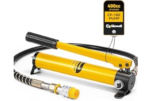 CGOLDENWALL CP-180 Pompa Idraulica Manuale, Alta Pressione 60kg/cm², Contenuto di Olio 400cc, con Lunghezza Tubo 0,8m, per Martinetti 10T/20T