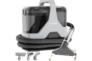 KITCANIS Limpiador de Tapicería, Limpiador de Alfombras, Dispositivo Para Sofá, Alfombras, Tapicería, Punto, Escaleras, Mascotas y Coche, Aspiradora Portátil 3 en 1, Incluye Accesorios, 600W, 80dB