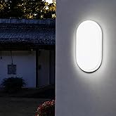 Aydos 20W Oval Beyaz LED Nemliyer Armat&uuml;r &ndash; IP65 Su Ge&ccedil;irmez Tavan/Duvar Lambası, 6500K Beyaz Işık, 2000 L&uuml;men, 27x16.7 cm, İ