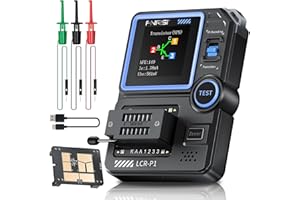 FNIRSI LCR-P1 Transistor Tester, Mosfet Transistor Capacitor Tester, SMD Electronic Component Tester, Diode Triode Zener Diode Resistance Inductance Battery Test LCR Meter MOS PNP NPN ESR Meter