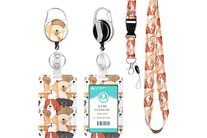 DUOUPA Etui na dowód osobisty z tasiemką, wyciągany uchwyt na klucze, etui na karty, breloczek do kluczy z karabińczykiem, smycz dla kobiet, nauczycieli, pielęgniarek, lekarzy, studentów (zabawny