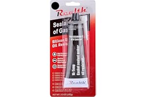 Realth Silicone Gasket Joint Maker 1 pièce haute température RTV 3,53 onces noir ultra résistant à l'huile joint de bride haute résistance pour la réparation de motos automobiles (SG119)