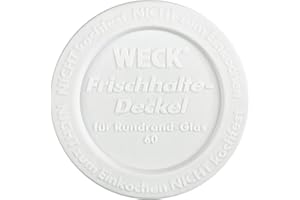 Weck 114901 Tappo Plastico, 60 mm, Bianco - 5 Pz