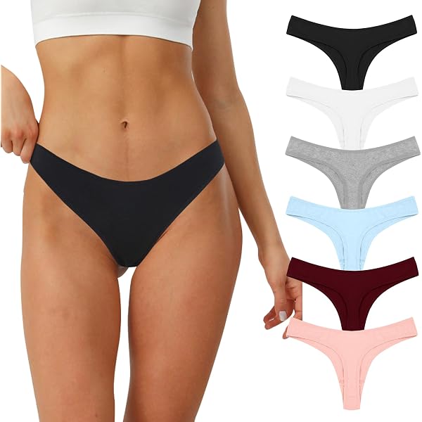 Strings Et Tangas Femme Lot De 6 - Dentelle Sans Couture, Confortables Et Invisibles Sous Les Vêtements