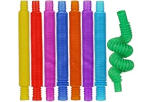 EHIOG 8 Piezas Mini Pop Stretch Sensory Tubes Juguetes, Juguetes Sensoriales de Tubo Elástico de Colores - Juguetes educativos sensoriales para el estrés, Autismo, TDAH y ansiedad para niños y Adultos