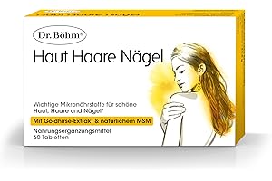 ‎DR BÖHM DR. BÖHM Haut Haare Nägel – 60 Tabletten - mit Biotin, Zink & Selen, MSM – Silizium aus Goldhirse & Kieselerde – laktosefrei – glutenfrei