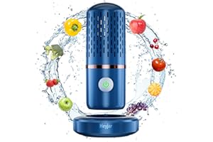 HEYJAR Fruit and Vegetable Washing Machine,Aquapur Fruit Cleaner Device,Fruit Purifier for with OH-ion Purification Technology for Cleaning Fruit,Vegetable,Rice,Tableware (Blue)
