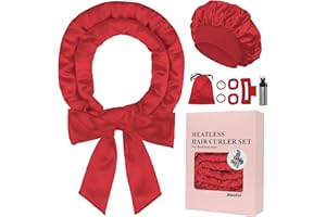 Baolivi Lot de 9 bigoudis sans chaleur en satin sans chaleur de 177,8 cm pour femme, cheveux longs et volumineux pour dormir, 177,8 cm