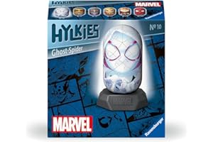 Ravensburger - Puzzle 3D Hylkies - Édition Marvel - Figurine n°10 Ghost Spider - Adultes et Enfants - 54 pièces numérotées à Assembler sans Colle - Support Inclus - Marvel - 12001159