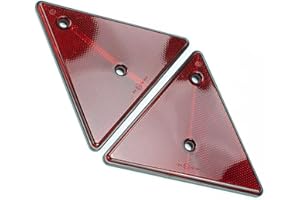 HuaDmaing 2 Pcs Triangle Red Rear Reflector Universal Trailer Safety Reflector Practical Triangle Warning Reflector for Trucks Trailers Caravans Gate Posts