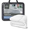 The Fine Bedding Company - Breathe Duvet - 10.5 Tog - All Year Round -Cooling & Moisture Wicking, Temperature Control, Machine Washable, Lightweight and Hypoallergenic - Single