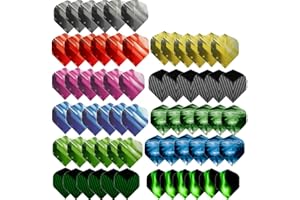 Haosell 66 Stück Dart Flights Slim Dart Flights Set dartflys Set Dart Flights Set weiß schwarz pink rot lila Rose blau Grun Dart Flight Standart Form für Soft Dartpfeile und Steel Dartpfeile