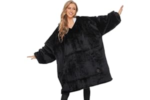 THREE POODLE Felpa Coperta Oversize con Cappuccio, Felpa Gigante Coperta Indossabile con Maniche, Coperta con Cappuccio Ultra Morbida e Calda, Cozy Hoodie Felpa Pile per Donna,Uomini e Bambini, Regalo